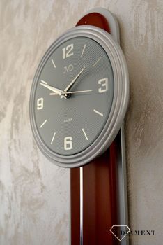Zegar ścienny do salonu JVD drewno ze szkłem NS17014 41 to ozdobny, prosty zegar pasujący do każdego wnętrza. Ciekawa stylizacja zegara drewnianego ze szkłem. wymarzony prezent (5).JPG